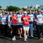 O presidente da República, Luiz Inácio Lula da Silva, participou neste domingo, 28 de setembro, da Corrida e Caminhada MEC 95 Anos