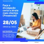 Vem aí oficina de divulgação para atrair mais clientes, um encontro presencial para você aprender na prática como divulgar seu negócio da forma certa e conquistar mais clientes